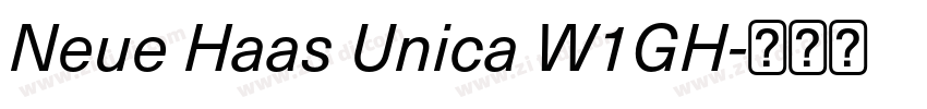 Neue Haas Unica W1GH字体转换